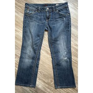 MEK Denim Capri New Mazatlan Jeans Women's Size 28 Distressed